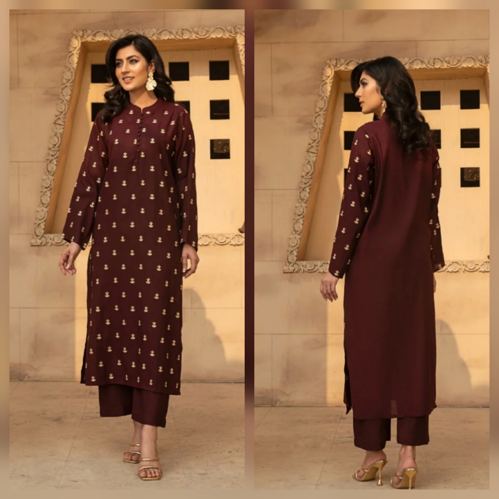 Elegant Maroon Kurta Set
